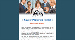 Desktop Screenshot of parler-en-public.secretsreussite.com